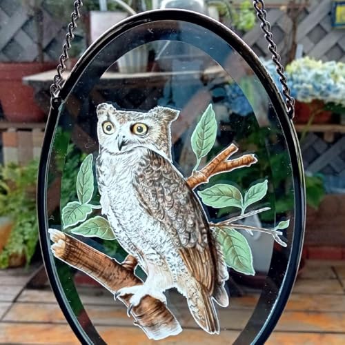 ステンドグラス受注制作オーナメント＊ふくろう ステンドグラス受注制作オーナメント＊ふくろう ステンドグラス受注